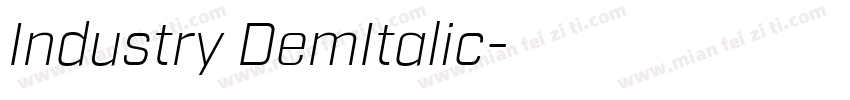 Industry DemItalic字体转换
